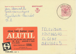 BELGIUM VILLAGE POSTMARKS  BOOISCHOT (now Heist-op-den-Berg) SC With Dots 1968 (Postal Stationery 2 F, PUBLIBEL 2237 V.) - Postmarks - Points