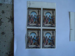 GREECE USED STAMPS  ARISTOTLES 1978  BLOCK OF 4 POSTMARK - Used Stamps