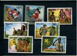 Scoutisme - Belize, Bhutan - Used Stamps