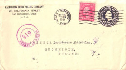 USA:United States:Postal Stationery Cover, 3 Cents, Passed By Censor 615 Cancellation, P.U. 1919 - 1901-20