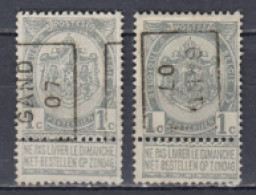 871 Voorafstempeling Op Nr 53 - GAND 07 - Positie A & B - Rollo De Sellos 1900-09