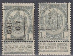 871 Voorafstempeling Op Nr 53 - GAND 07 - Positie A & B - Rollo De Sellos 1900-09