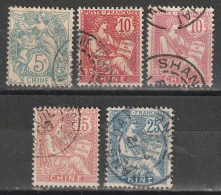 Chine N° 23, 24, 25, 27 Deux Nuances Du 24 - Used Stamps