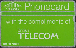 UK - British Telecom L&G  BTD022 - 5th Issue Phonecard Compimentary - 10 Units - 070K - BT Emissions Définitives