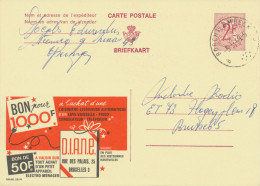 BELGIUM VILLAGE POSTMARKS  BORCHTLOMBEEK B (now Roosdaal) SC With Dots 1969 (Postal Stationery 2 F, PUBLIBEL 2281FN) - Postmarks - Points