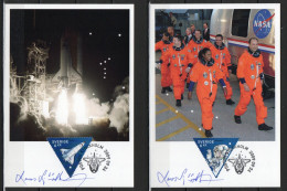 Martin Mörck/Lars Sjööblom. Sweden 2009. 1st Scandinavian Astronaut In Space  3 Maxi Cards. Signed. - Cartoline Maximum