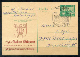 DDR Ganzsache P 79 - Privater Zudruck 750 Jahre Bützow 1979 Und Entspr. Sonderstempel - GDR / RDA - Privé Postkaarten - Gebruikt