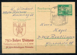 DDR Ganzsache P 79 - Privater Zudruck 750 Jahre Bützow 1979 Und Entspr. Sonderstempel - GDR / RDA - Cartes Postales Privées - Oblitérées