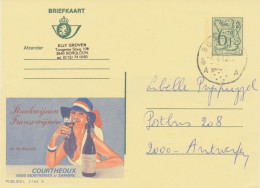 BELGIUM VILLAGE POSTMARKS  BORGLOON A SC With Dots 1982 (Postal Stationery 6,50 F, PUBLIBEL 2 7 6 0 N) - Postmarks - Points