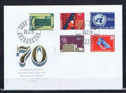 Schweiz, Suisse 1970: Michel 918-922 FDC - FDC