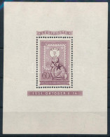 ** 1951 Lila Vágott Blokk (450.000) (2 Gyenge Gyártási Papírránc / 2 Light Manufacturing Paper Creases) - Autres & Non Classés