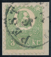 1871 Kőnyomat 3kr Zöld "PEST" (160.000++) - Autres & Non Classés