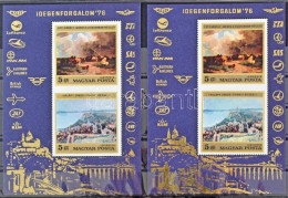 ** 1976 Idegenforgalom Blokk, A Jobb Oldali ábrák (légitársasági Emblémák) Jobb Oldalon és Az Alsó Kép Alul Hiányosak. L - Autres & Non Classés