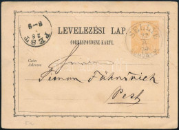1872-ben Sellyéről (Somogy Vármegye) Pestre Küldött Levelezési Lap (Gudlin 250 Pont) - Sonstige & Ohne Zuordnung