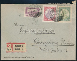 1925 Ajánlott Levél Königsbergbe 9.000K Bérmentesítéssel - Other & Unclassified