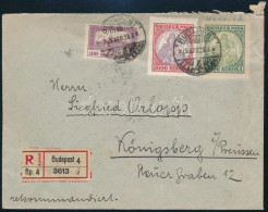1925 Ajánlott Levél Königsbergbe 9.000K Bérmentesítéssel - Sonstige & Ohne Zuordnung
