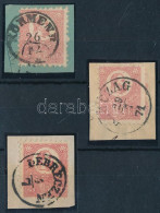 1871 Kőnyomat 3 X 5kr 1-1 Kivágáson "KÖRMEND", "(KAR)CZAG", "DEBRECZEN" Bélyegzéssel - Autres & Non Classés