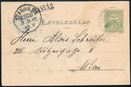 1902 A Sasvári Királyi Uradalmi Kastélyt ábrázoló Képeslap A Sasvári Udvari Posta - Távirda Hivatalban Feladva Bécsbe - Other & Unclassified