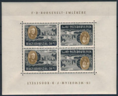 ** 1947 Roosevelt 70+70f Fordított Képállású Kisív (22.500) - Otros & Sin Clasificación