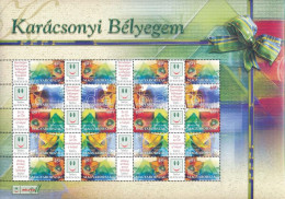 ** 2004 Karácsonyi Bélyegem - Üvegdíszek Promóciós Teljes ív Sorszám Nélkül (11.000) - Otros & Sin Clasificación