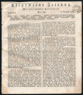 1828.aug.12 Szignettás újság (Allgemeine Zeitung) - Sonstige & Ohne Zuordnung