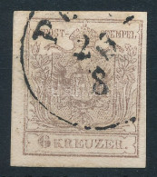 O 1850 6kr MP III Rendkívül Látványos üreges Nyomat "PESTH" Sign: Puschmann - Sonstige & Ohne Zuordnung