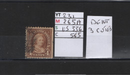 PRIX FIXE Obl 231 YT MIC SCOT GIB Martha Washington 1922 1925 Etats Unis 58/07  Dentelé 3 Cotés - Gebruikt