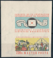 ** 1959 FIP (II.) ívsarki Vágott Felső Szelvényes Bélyeg (3.500) - Sonstige & Ohne Zuordnung