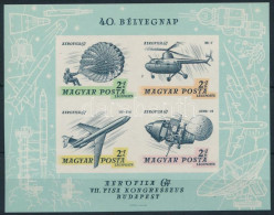 ** 1967 Bélyegnap (40.) Aerofila (II.) Vágott Blokk (5.000) - Other & Unclassified