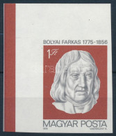 ** 1975 Bolyai Farkas ívsarki Vágott Bélyeg - Other & Unclassified