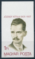 ** 1980 József Attila ívszéli Vágott Bélyeg - Autres & Non Classés