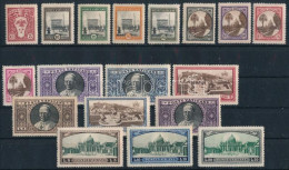 ** Vatikán 1933 Forgalmi Mi 21-38 (Mi EUR 400.-) (barnult Gumi Több értéken / Brownish Gum On More Values) - Sonstige & Ohne Zuordnung