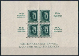 ** Deutsches Reich 1937 Mi Block 9 (Mi EUR 320,-) (felül Szakadás, Gumihiba / Torn Above, Gum Disturbance) - Otros & Sin Clasificación