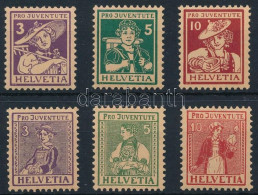 ** Svájc 1916-1917 Pro Juventute Sorok Mi 130-132, 133-135 (Mi EUR 230,-) - Altri & Non Classificati