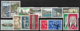 GREECE 1962 Complete All Sets MNH Vl. 850 / 864 - Années Complètes