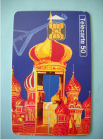 7644 12 DESTINATIONS N° 5 MOSCOU CABINES     Télécarte Collection  ( 2 Scans)  Carte Téléphonique - 1998