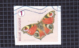 2014 Nr 4455 Gestempeld Op Fragment,rolzegel:Vlinder / Pappilon. - Used Stamps
