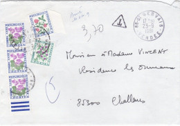 Diverses Taxes Gerbes Sur Lettre Non Affranchie De Saint-Gervais Vendée - 1960-.... Lettres & Documents