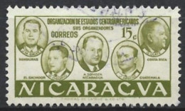 Nicaragua 1953. Scott #743 (U) Presidents Of Five Central American Republics - Nicaragua