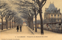 IVRY LA BATAILLE - Perspective Du Boulevard De La Gare (carte Toilée) - Ivry-la-Bataille