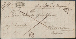 1838 Franco Levél / Cover "PESTH / RECOMMANDIRT" - Nikolsburg - Other & Unclassified