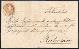 1861 10kr Irattári Hajtással Levélen, Hátoldalán Szép Viaszpecsét "KULA" - Kalocsa - Sonstige & Ohne Zuordnung