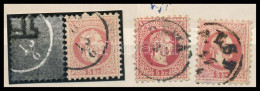 O 1867 3 X 5kr, 2 Db Nagy Vízjeldarab + 1 Db Kis Részlet - Sonstige & Ohne Zuordnung