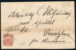 1872 3 Db Réznyomat 5kr Ajánlott Levélen "BIHAR", Az Előoldali Bélyegen Festékfoltok Az Arcnál, A Hátsó Két Bélyeg Eltép - Other & Unclassified