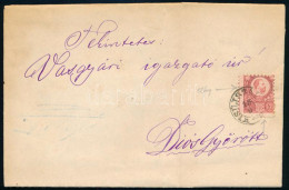 1872 Réznyomat 5kr Látványosan Képbe Fogazva Levélen "KISÚJSZÁLLÁS" - Other & Unclassified