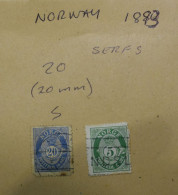 NORWAY NORGE  STAMPS  20mm With Serfs  1893   ~~L@@K~~ - Usados