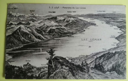 CPA Panorama Du Lac Léman - Lago Lemán