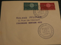 EUROPA CEPT FRANCE 1960 Lettre YVERT N° 1267/68 - 1960