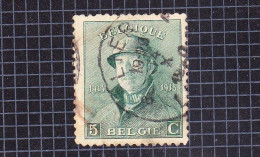 1919 Nr 167 Gestempeld (zonder Gom).Koning Albert I Met Helm. - 1919-1920 Behelmter König