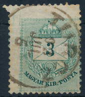 O 1881 3kr Elfogazva (ex Lovász) / Shifted Perforation - Altri & Non Classificati